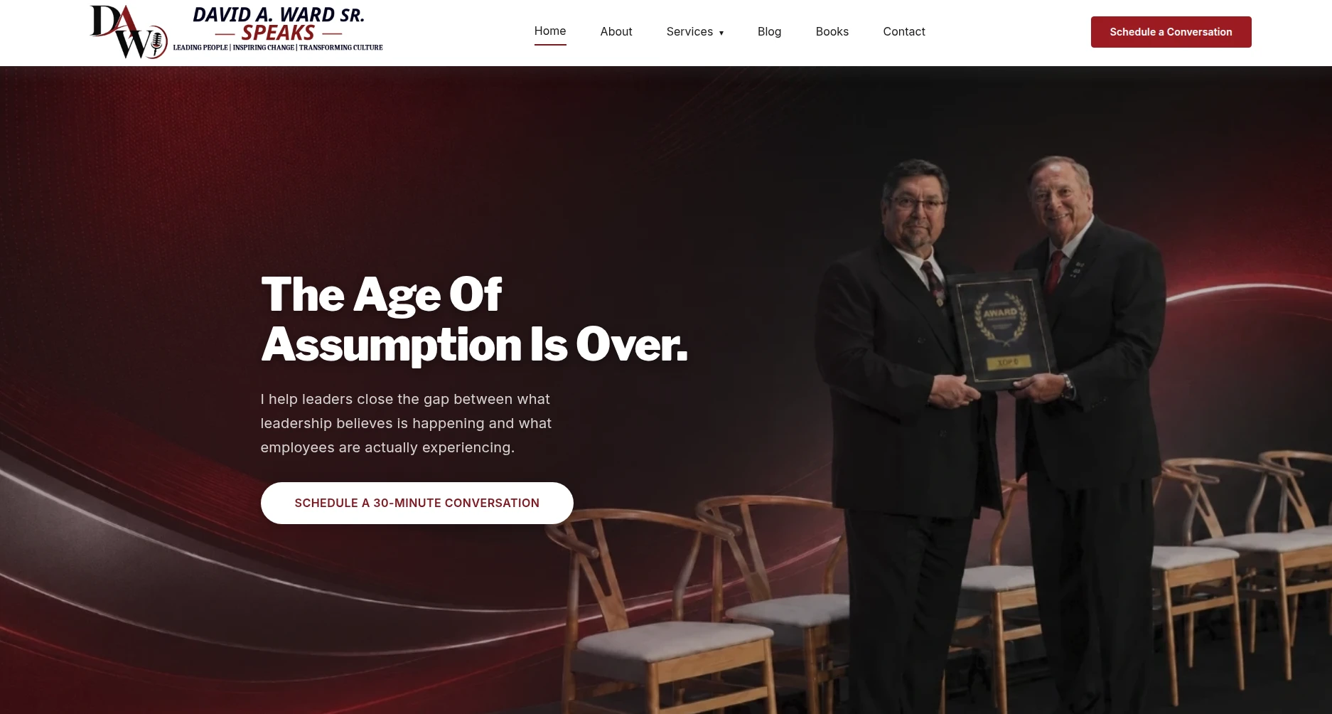 David A. Ward Sr. website preview